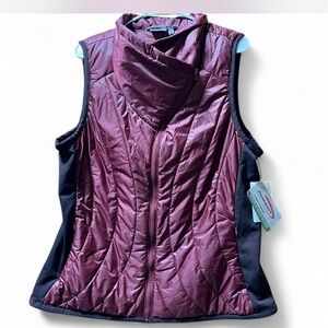 NWT 1X Athleta Maroon Primaloft ECO Vail Vest